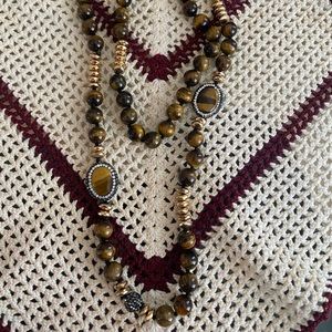 Long tigers eye necklace